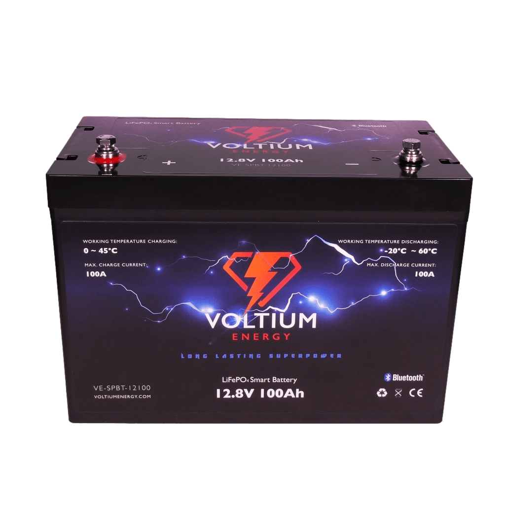 Voltium Energy LiFePO4 Lithium Batterij 12,8 Volt 100Ah 1280Wh Top Merken Winkel